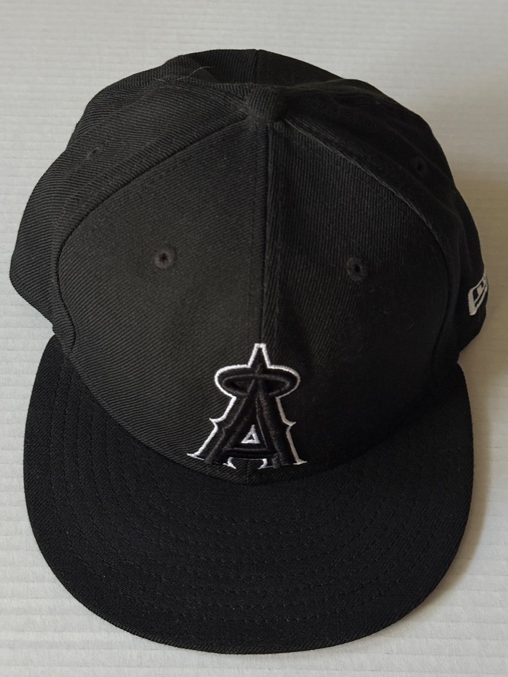 59Fifty New Era MLB Los Angeles Angels Black Fitted Cap Embroidered Hat 7 1/8